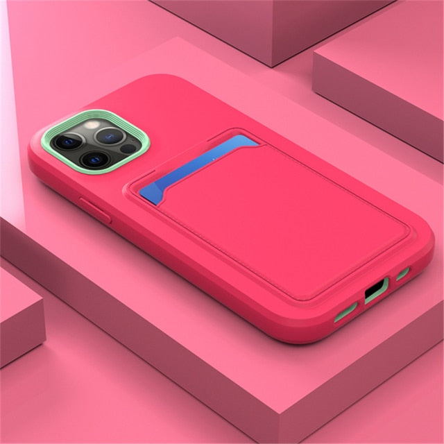 Funda iPhone 14 Pro Max silicona logo multicolor