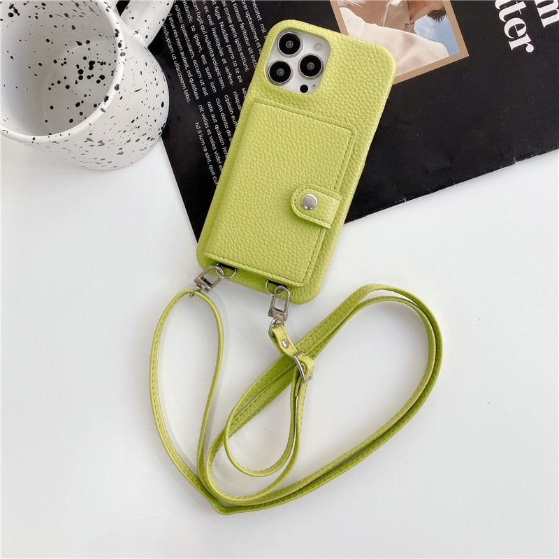 Bright Yellow With Green Bamboo and Cherry Blossoms Zip Around authentic Wallet - Wrist Wallet - Clutch - iPhone, Cell Phone Case With Removable Strap