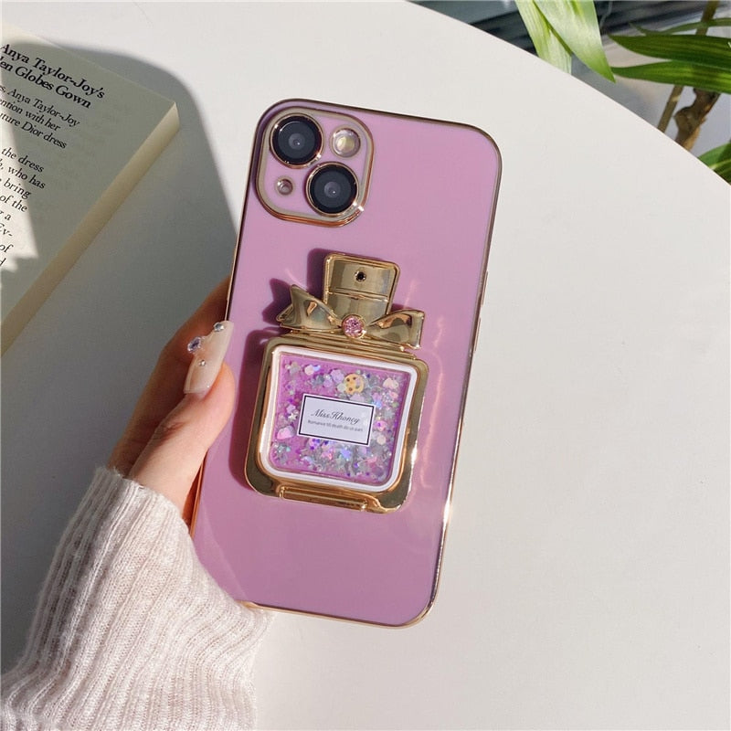 Perfume Bottle Glitter Plated iPhone Case