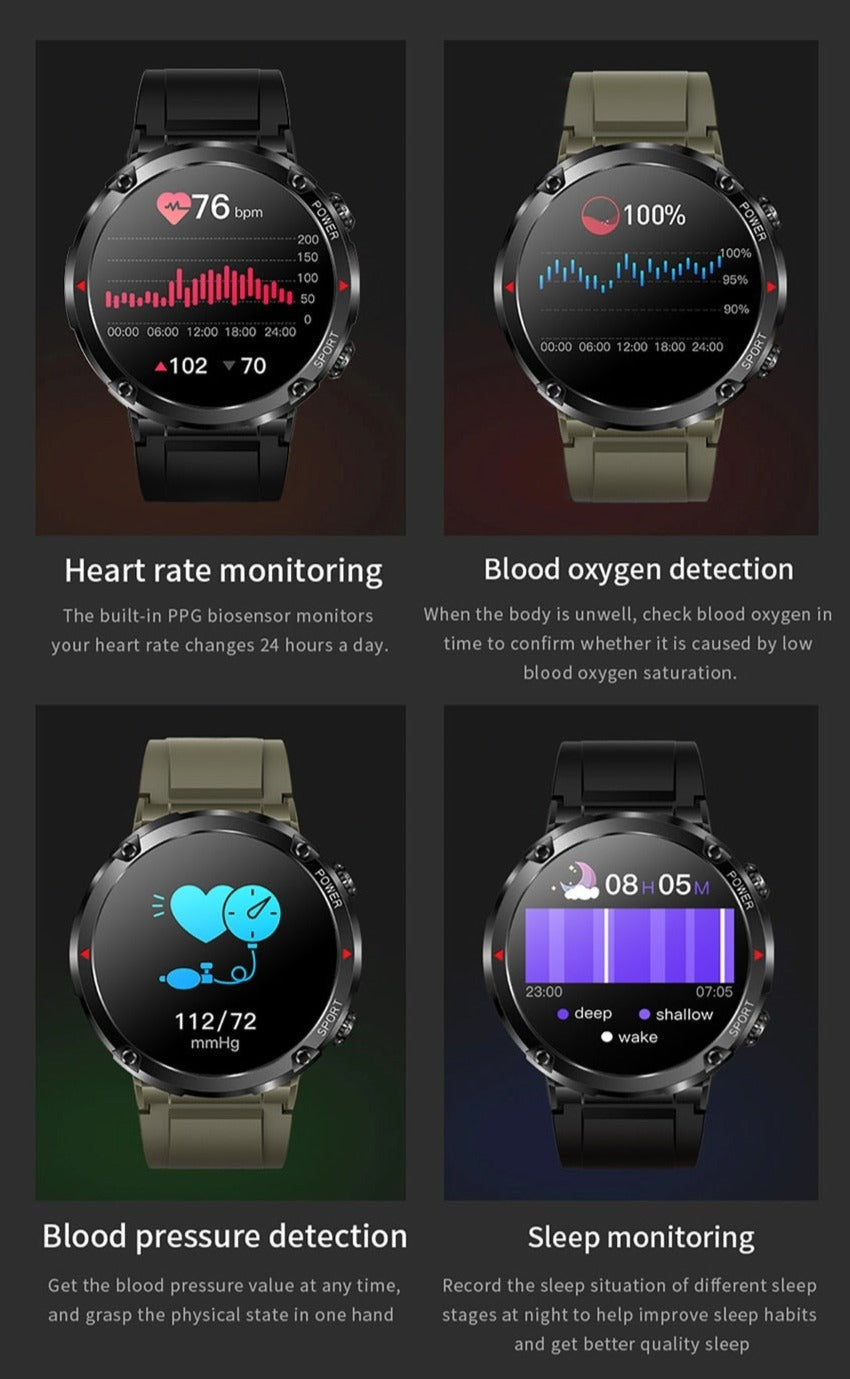 Smartwatch with discount spo2 and bp